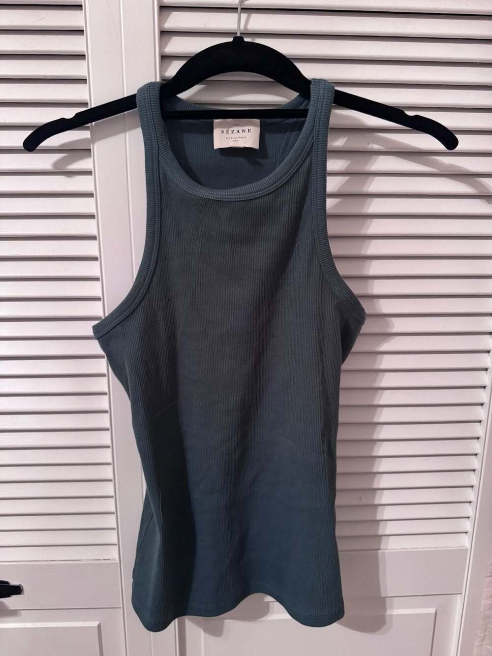 Sézane Ribbed Racerback Tank Top